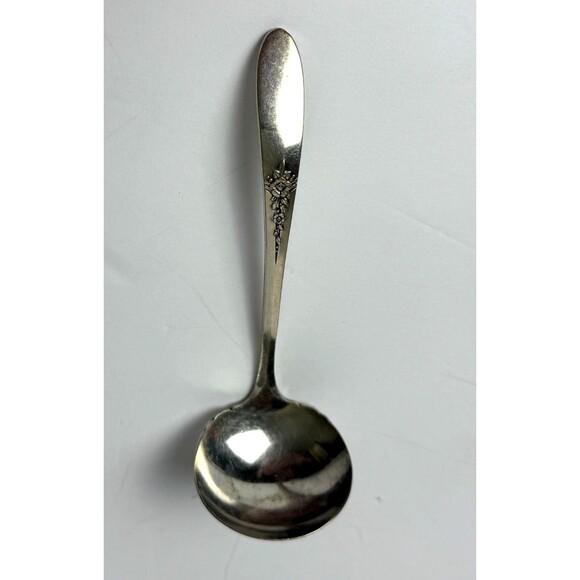 Oneida Community Fantasy Cream Ladle Tudor Plate Silverplate 1941 Art Nouveau 5" - Picture 6 of 10